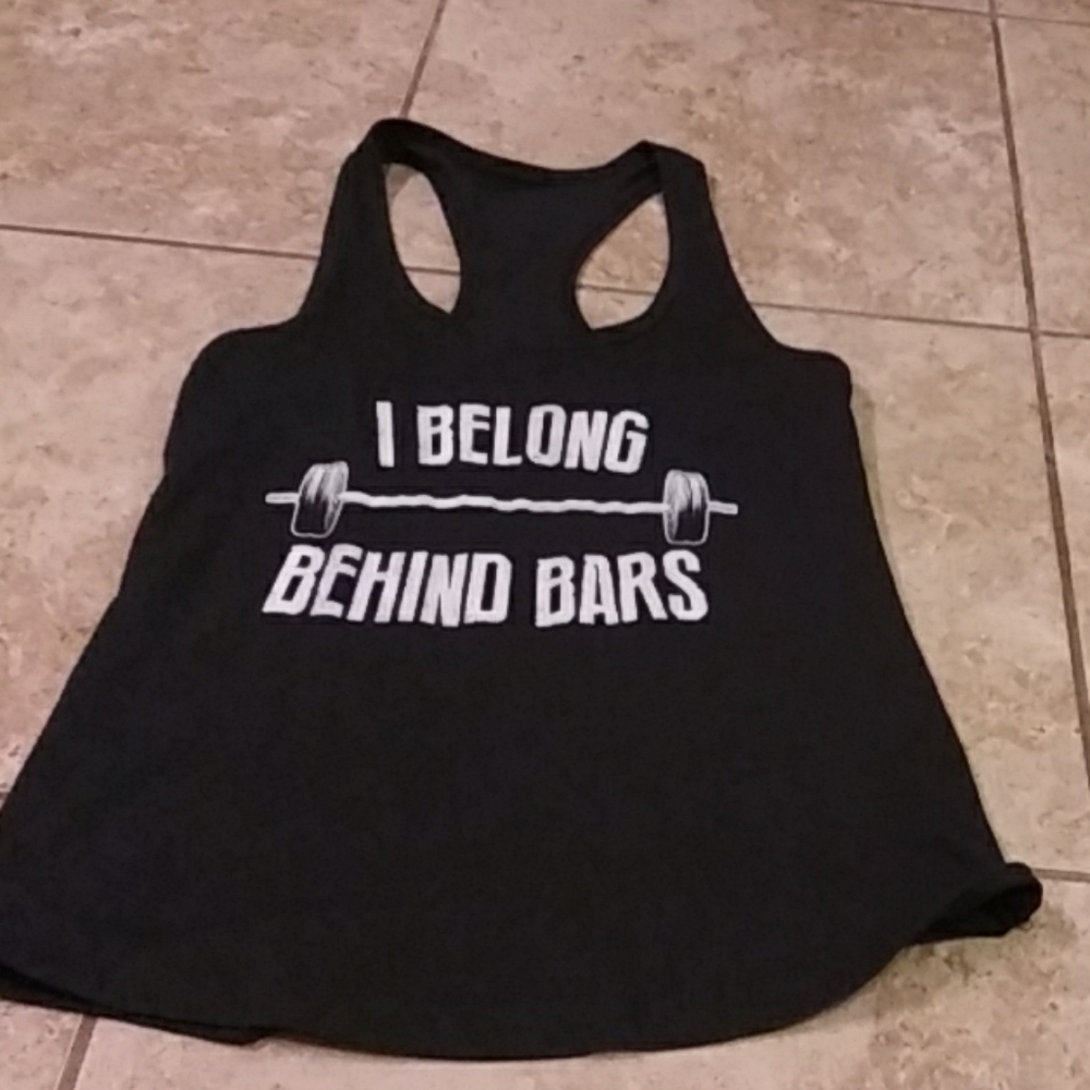 Black Racerback graphic tank